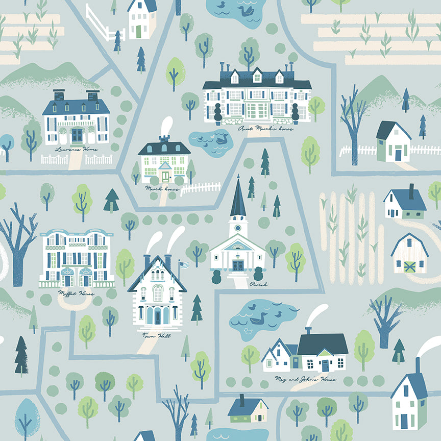 Riley Blake - Jill Howarth - Little Women - Map - Dusk