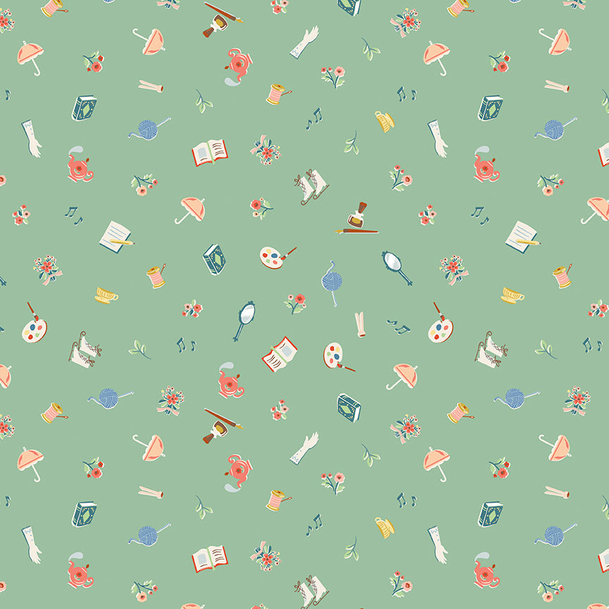 Riley Blake - Jill Howarth - Little Women - Gifts - Green