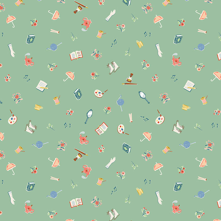 Riley Blake - Jill Howarth - Little Women - Gifts - Green