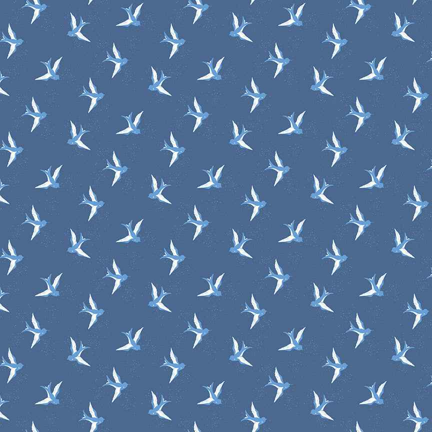 Riley Blake - Christopher Thompson - Blue Jean - Bird - Denim