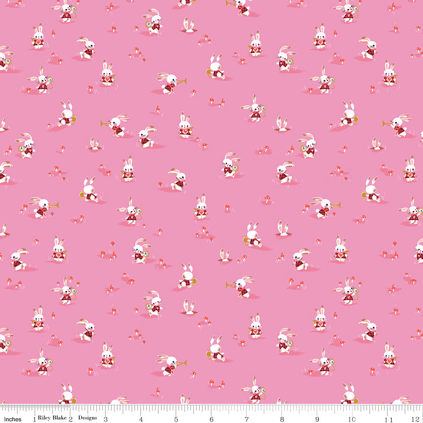 Riley Blake - Jill Howarth - Down the Rabbit Hole - Rabbit Chase - Pink