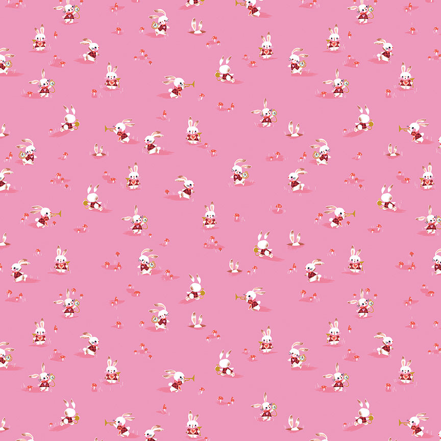 Riley Blake - Jill Howarth - Down the Rabbit Hole - Rabbit Chase - Pink
