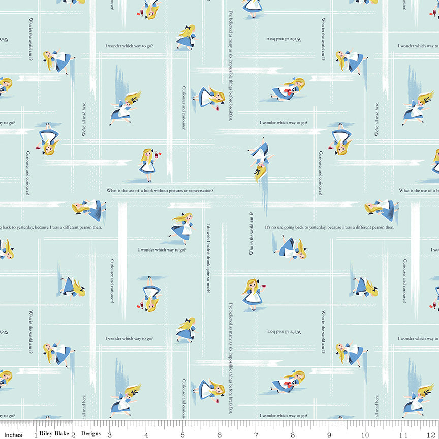 Riley Blake - Jill Howarth - Down the Rabbit Hole - Alice Toss - Bleached Denim