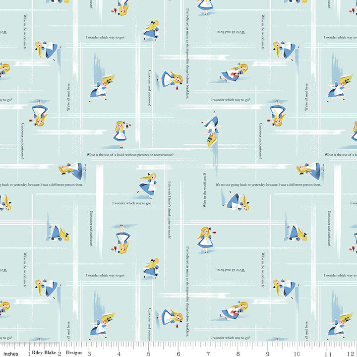 Riley Blake - Jill Howarth - Down the Rabbit Hole - Alice Toss - Bleached Denim