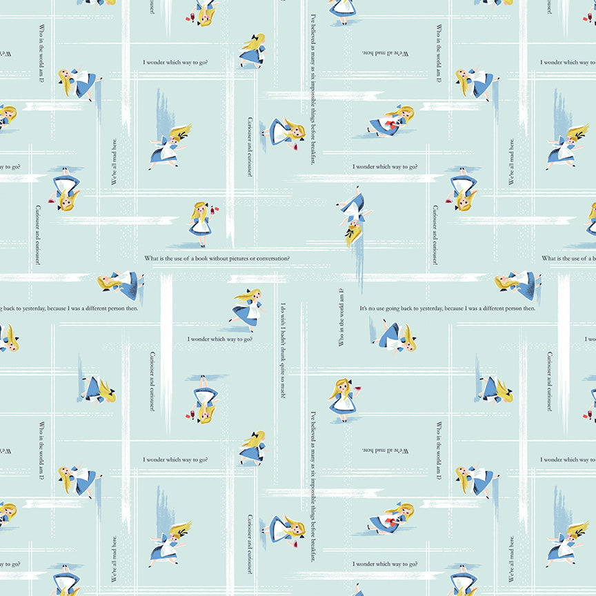 Riley Blake - Jill Howarth - Down the Rabbit Hole - Alice Toss - Bleached Denim