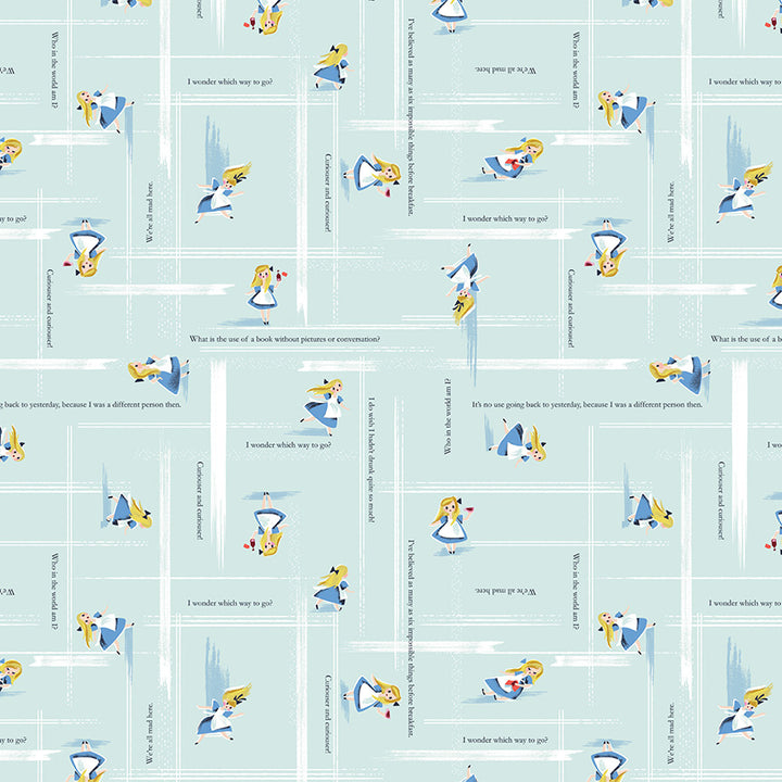 Riley Blake - Jill Howarth - Down the Rabbit Hole - Alice Toss - Bleached Denim