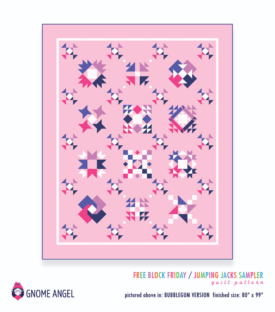 PATTERN: Jumping Jack Sampler - Free Block Friday Series - PDF