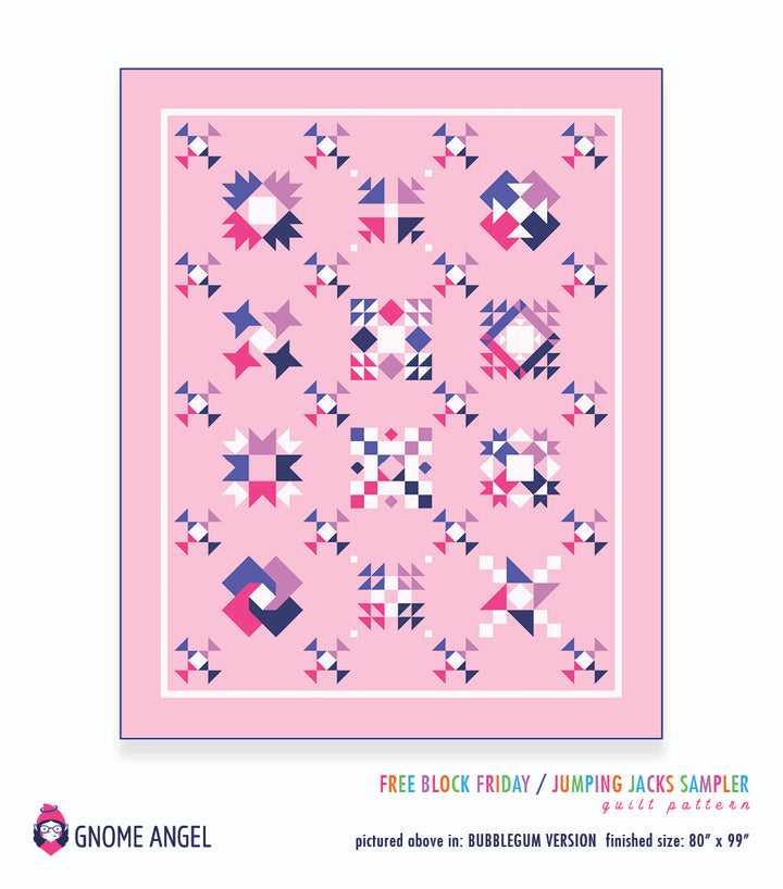 PATTERN: Jumping Jack Sampler - Free Block Friday Series - PDF