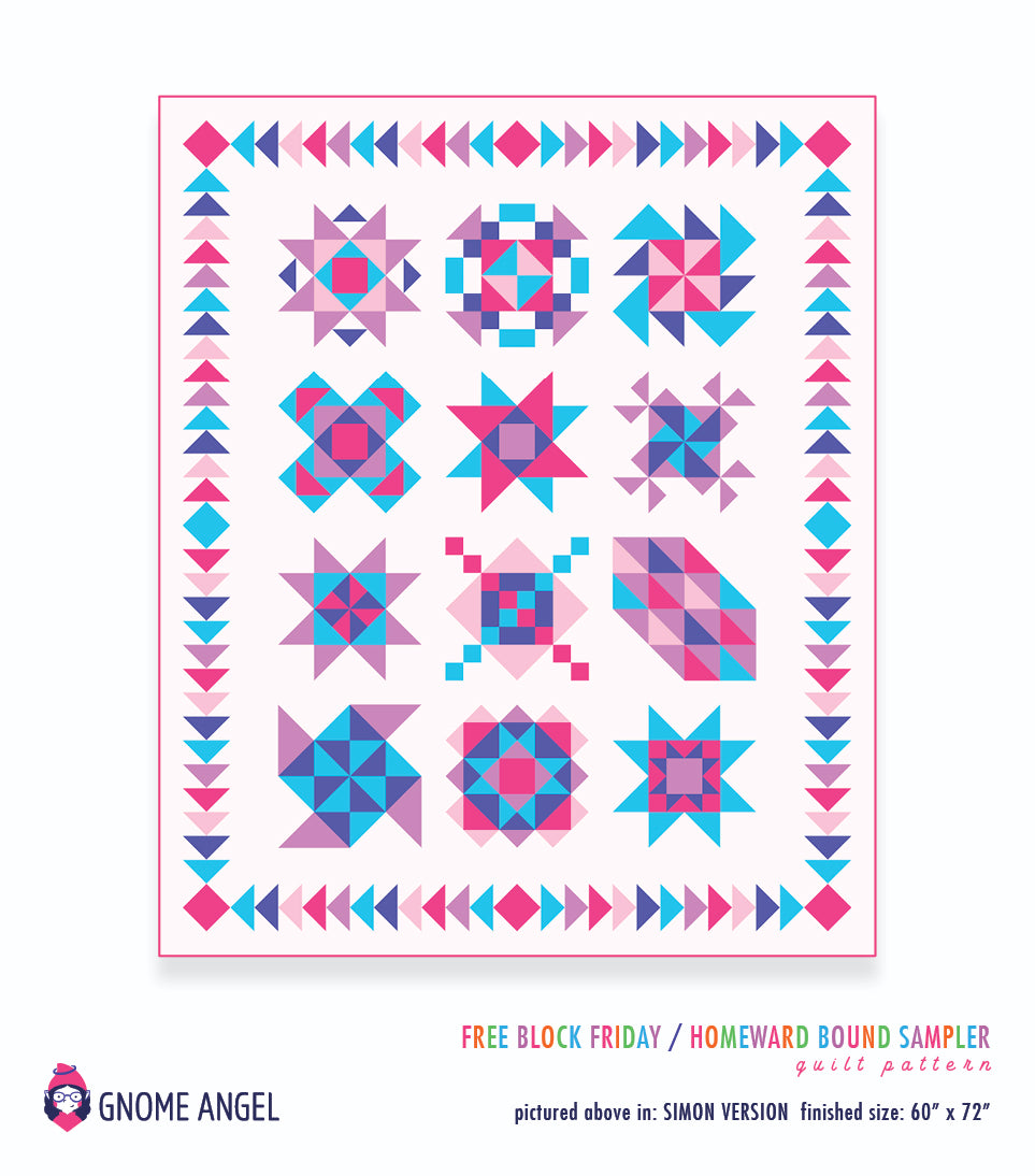 PATTERN: Homeward Bound Sampler - Free Block Friday Series
