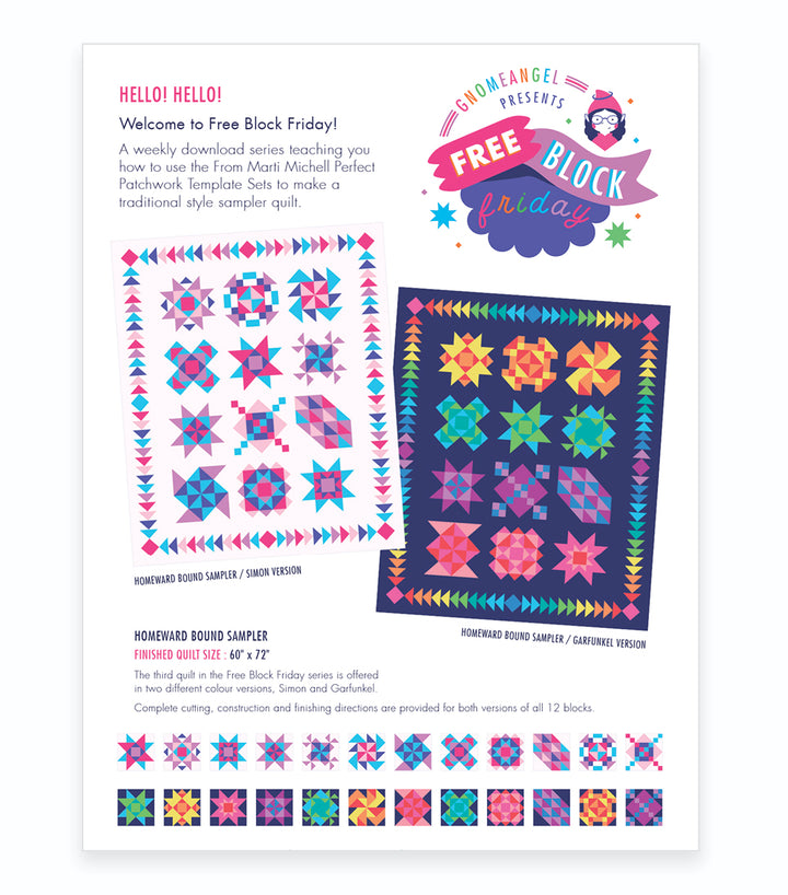 PATTERN: Homeward Bound Sampler - Free Block Friday Series