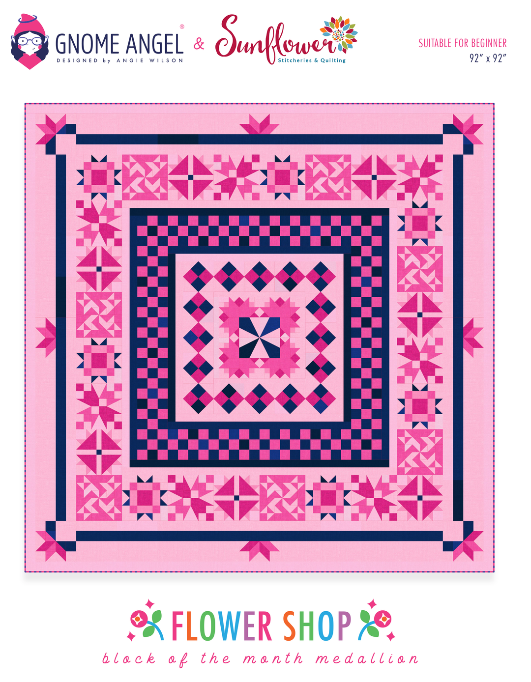 2023 BLOCK OF THE MONTH: Flower Shop - PDF DIGITAL PATTERN