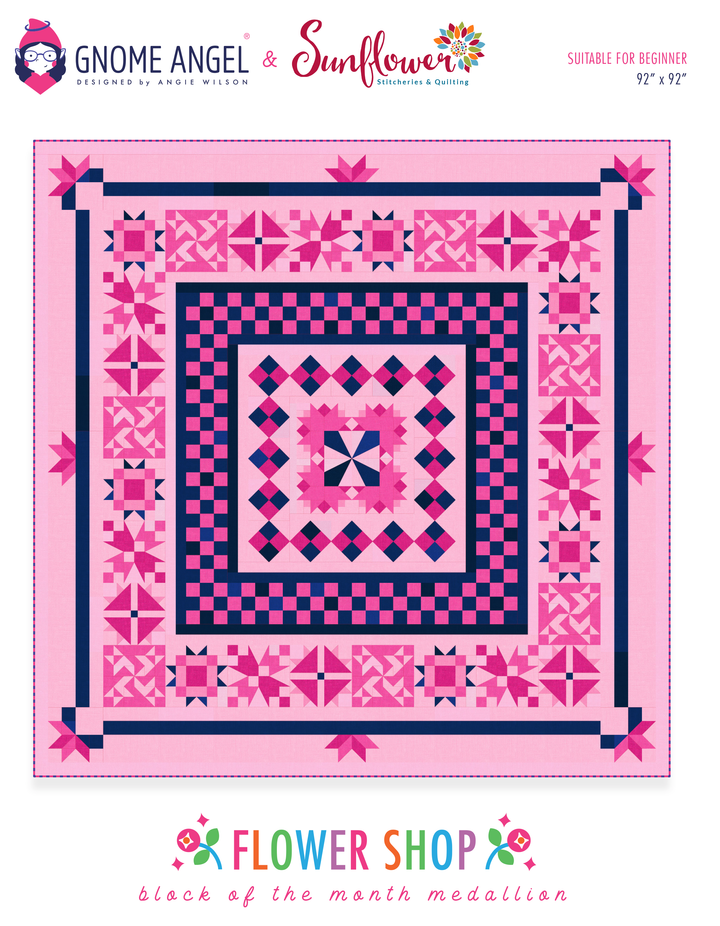 2023 BLOCK OF THE MONTH: Flower Shop - PDF DIGITAL PATTERN