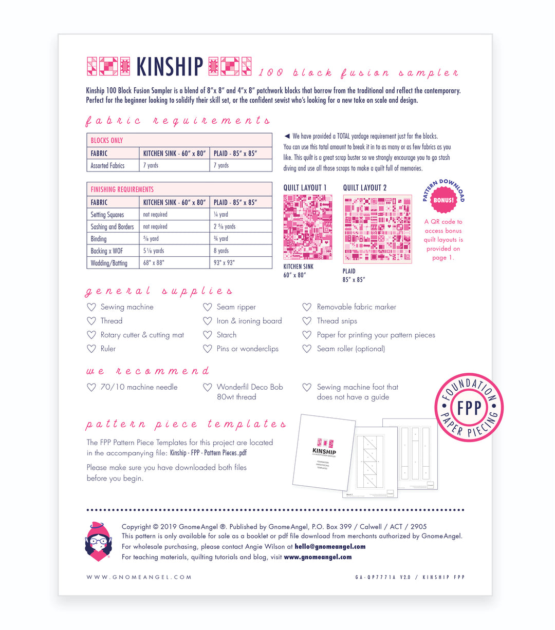 PATTERN: Kinship: 100 Block Fusion Sampler