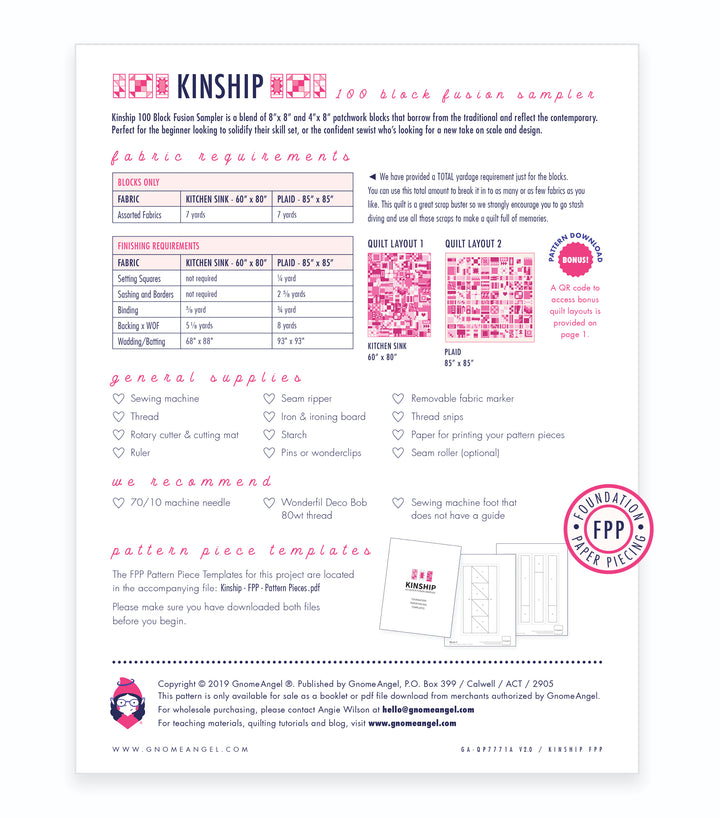 PATTERN: Kinship: 100 Block Fusion Sampler