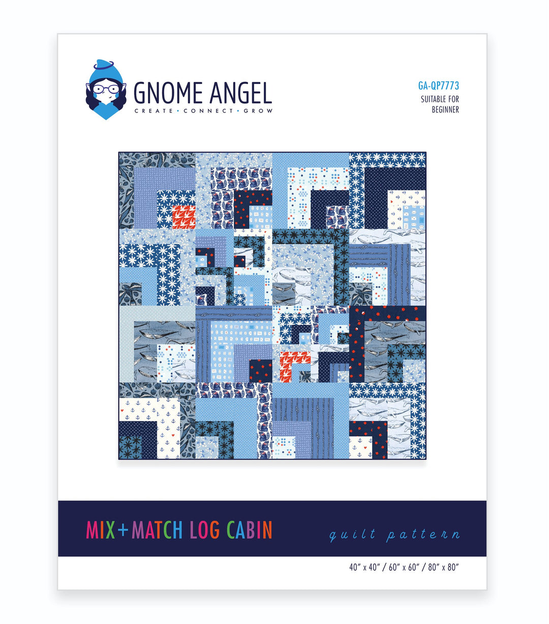 PATTERN: Mix + Match Log Cabin Quilt Pattern