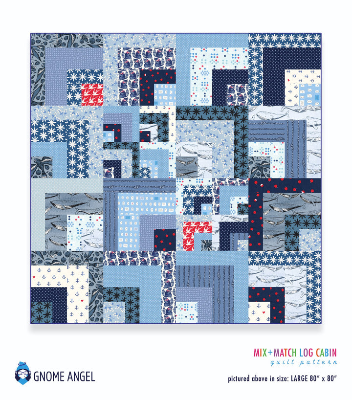 PATTERN: Mix + Match Log Cabin Quilt Pattern