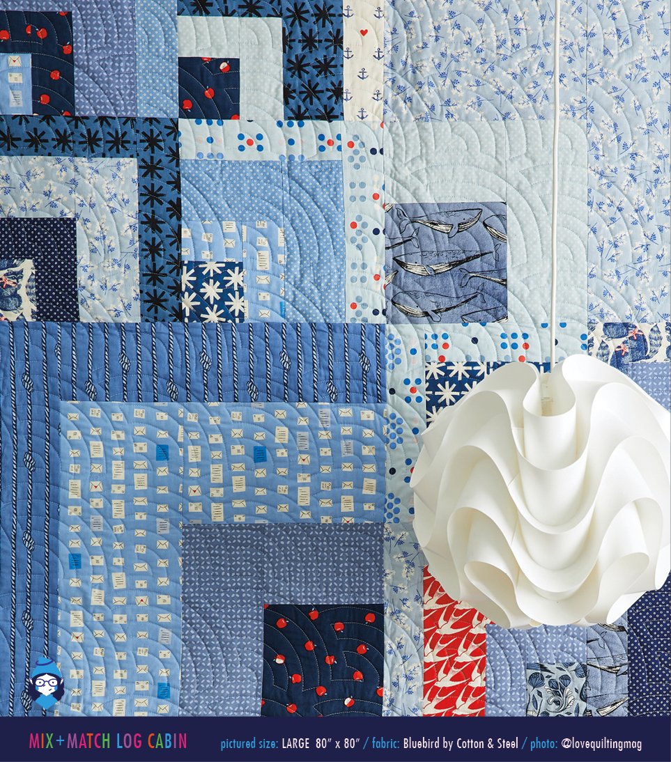 PATTERN: Mix + Match Log Cabin Quilt Pattern