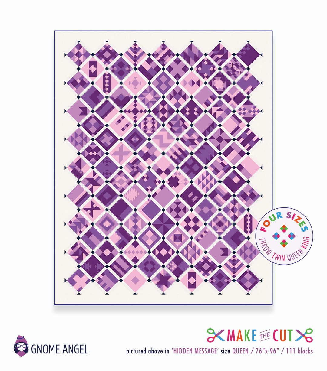 PATTERN: MACHINE PIECE PDF - Make the Cut: 100 Block Pictorial Quilt Sampler