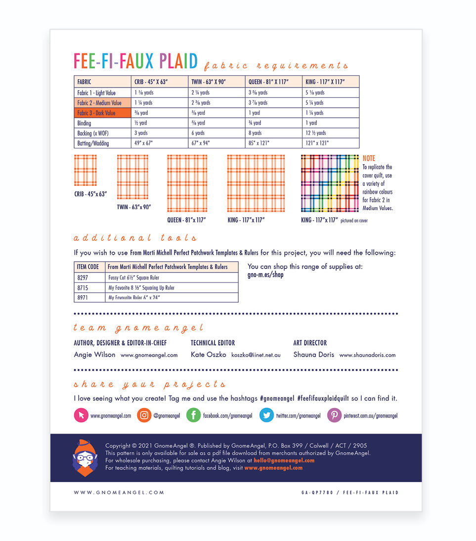 PATTERN: Fee-Fi-Faux Quilt Pattern