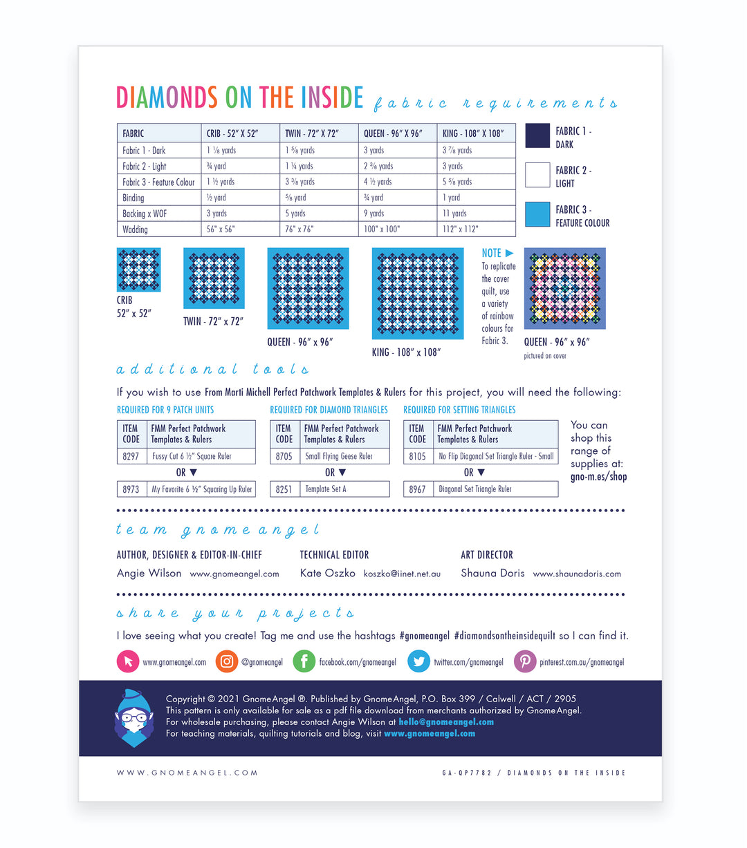 PATTERN: Diamonds on the Inside Quilt Pattern