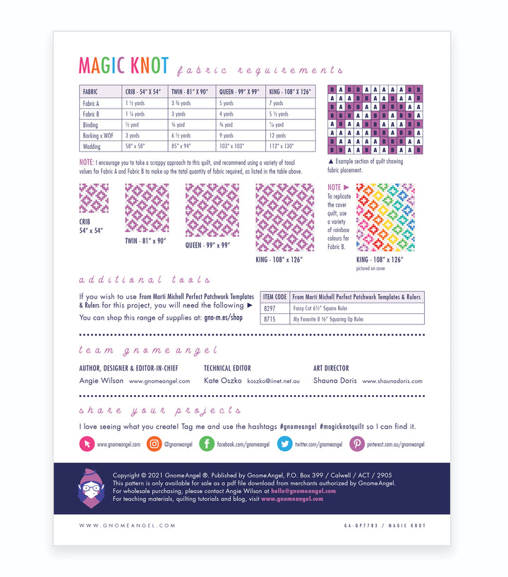 PATTERN: Magic Knot Quilt Pattern