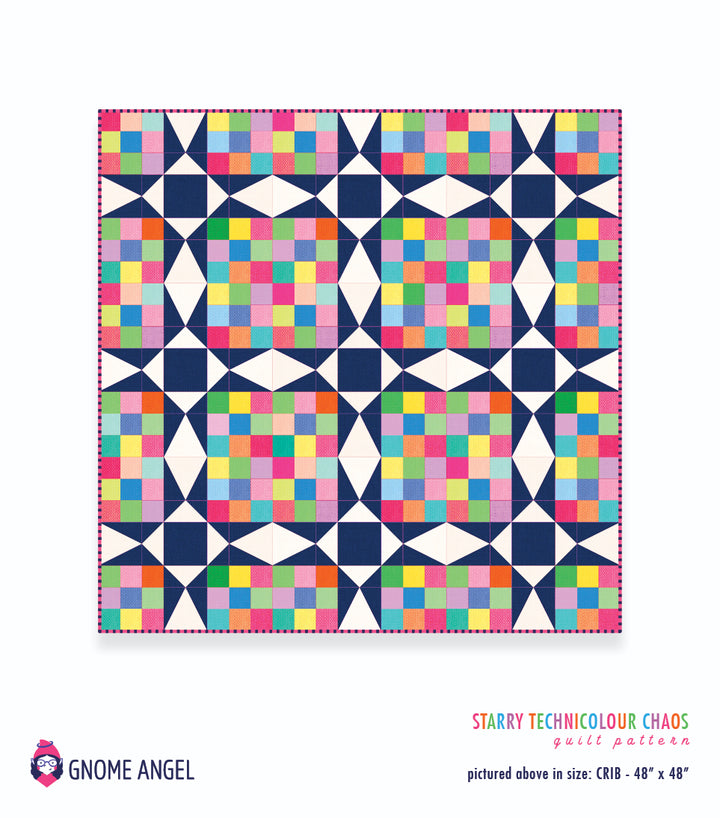 PATTERN: Starry Technicolour Chaos Quilt Pattern