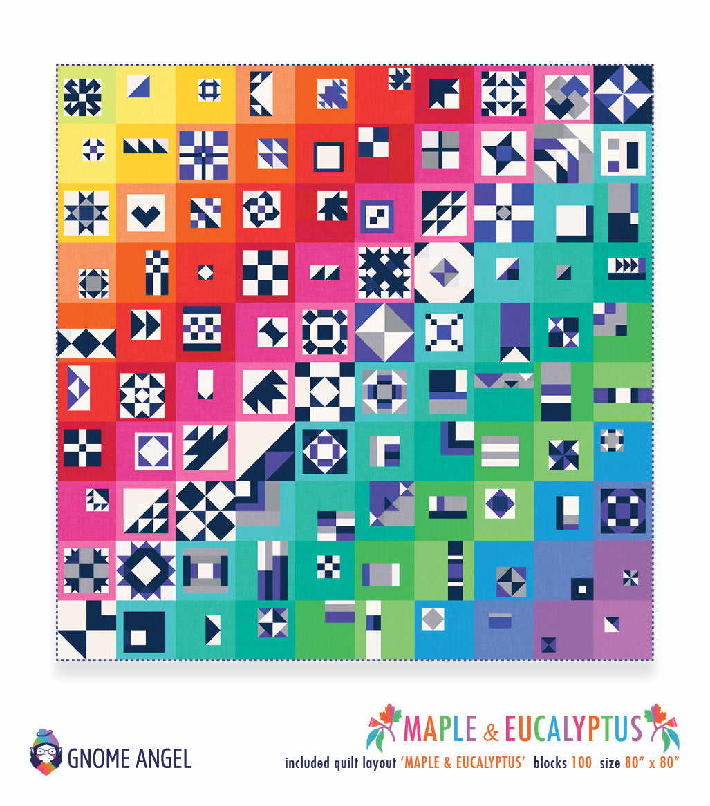 PATTERN: Maple & Eucalyptus - HARD COPY - Machine Pieced