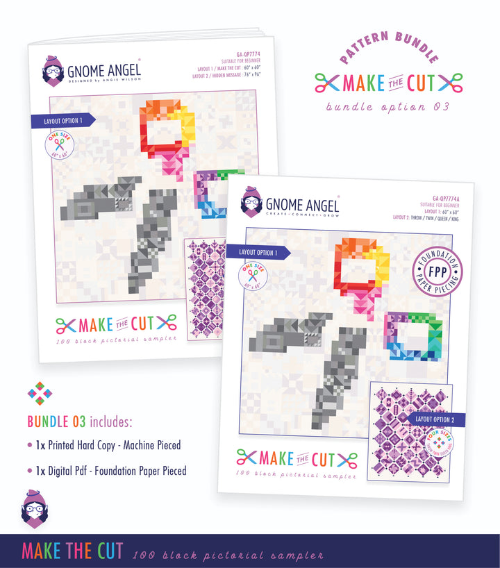 PATTERN: HARD COPY - Make the Cut: 100 Block Pictorial Quilt Sampler