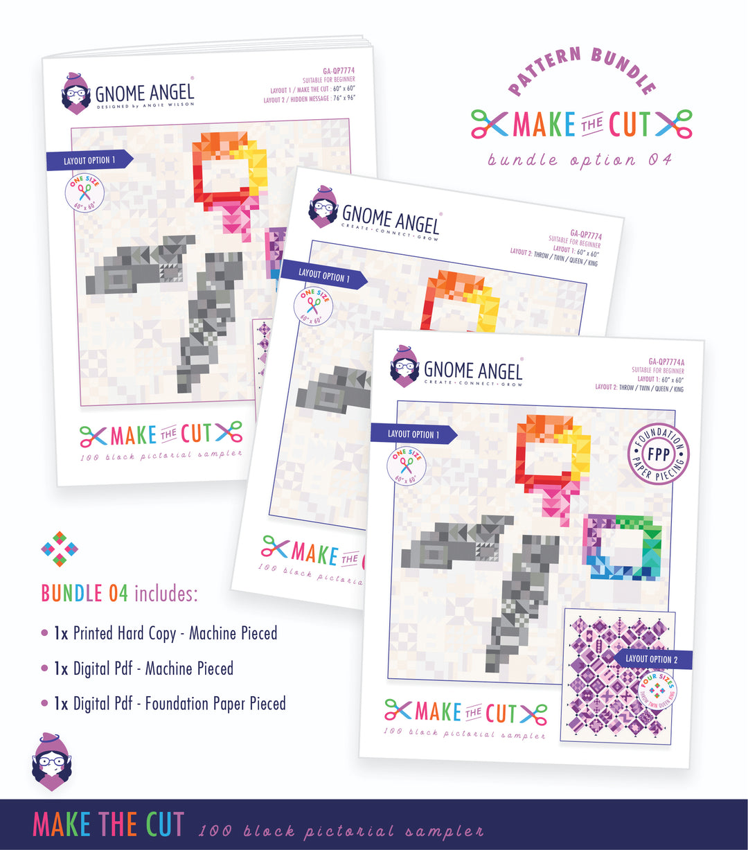 PATTERN: HARD COPY - Make the Cut: 100 Block Pictorial Quilt Sampler