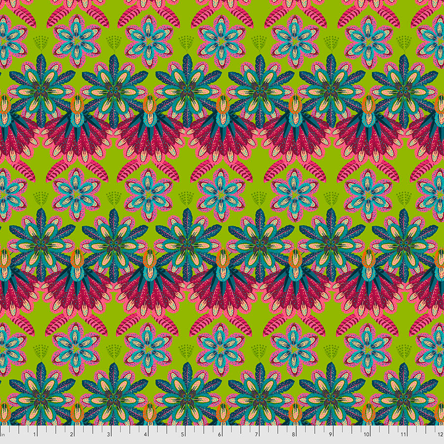 Free Spirit Fabrics - Odile Bailloeul - MagiCountry - Mini Plumettes - Green