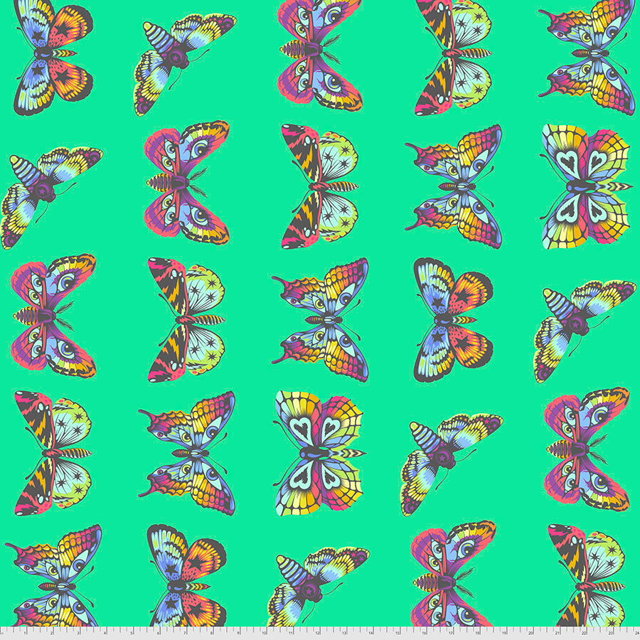 Free Spirit Fabrics - Tula Pink - Daydreamer - Butterfly Hugs - Lagoon