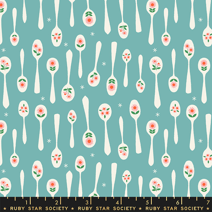 Ruby Star Society - Moda - Camellia - Stirring - Turquoise