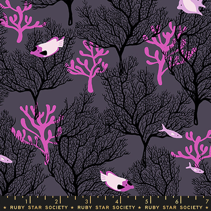 Ruby Star Society - Moda - Florida Volume 2 - Reef - Eggplant
