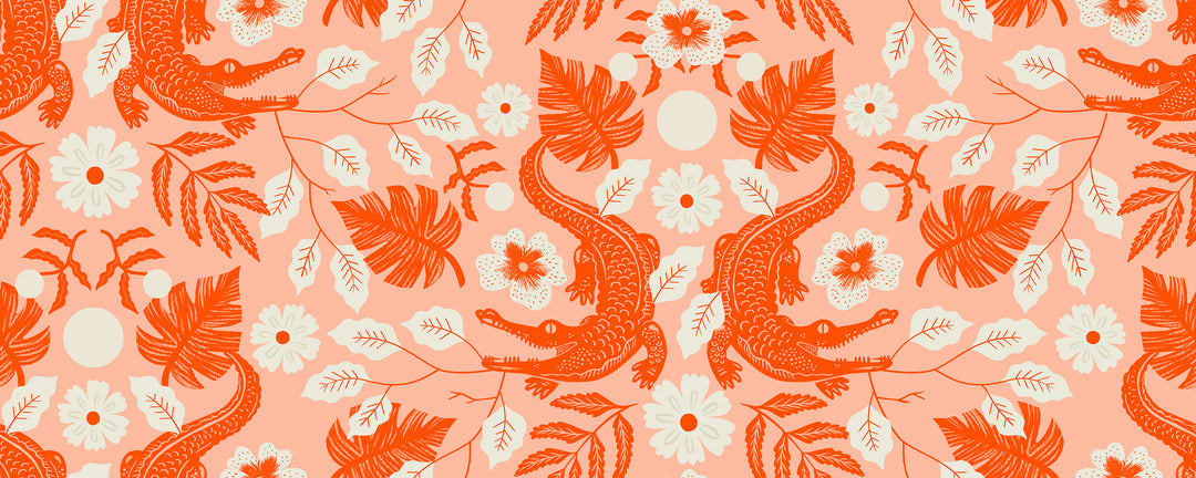 Ruby Star Society - Moda - Florida Volume 2 - Gator - Peach