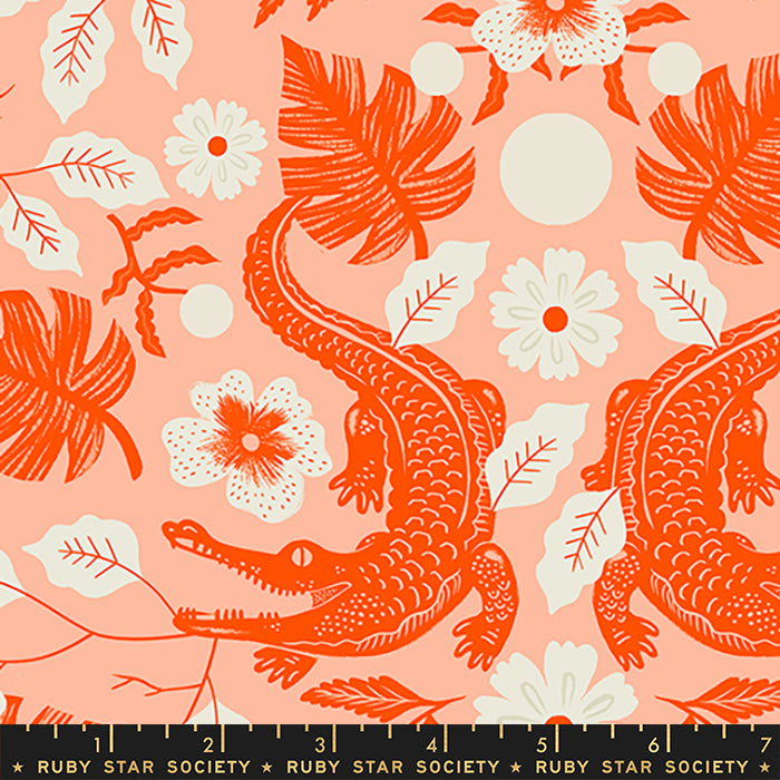 Ruby Star Society - Moda - Florida Volume 2 - Gator - Peach