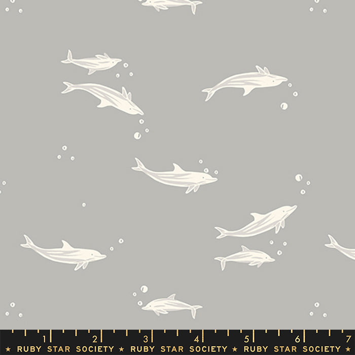 Ruby Star Society - Moda - Florida Volume 2 - Dolphins - Steel