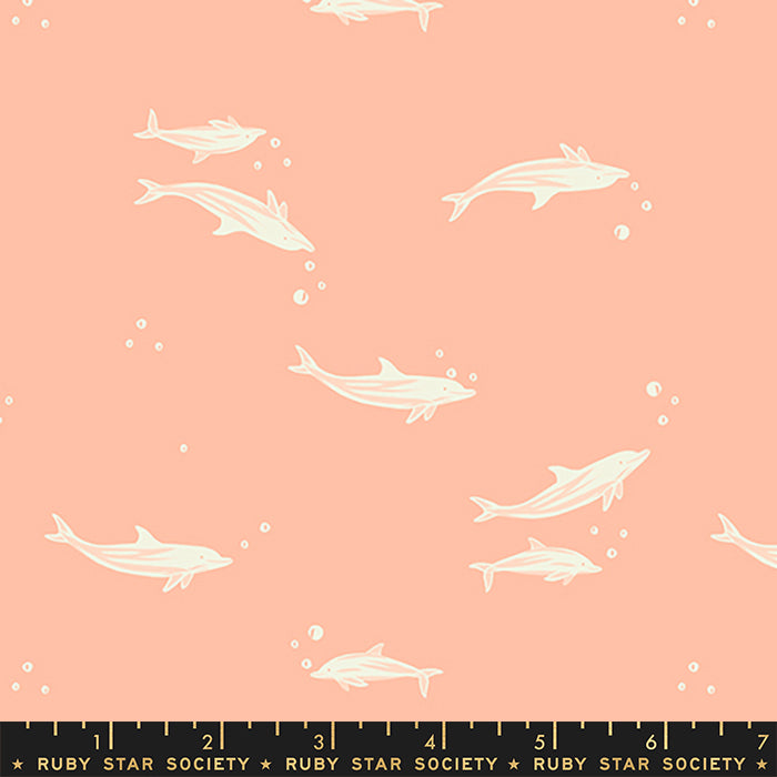 Ruby Star Society - Moda - Florida Volume 2 - Dolphins - Peach