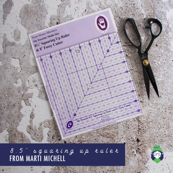 8.5" Squaring Up Ruler + 8" Fussy Cutter - Marti Michell