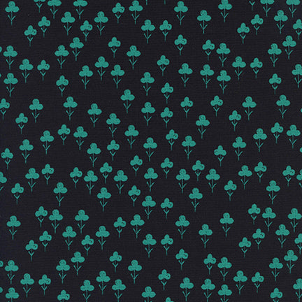 Cotton & Steel - Front Yard - Clovers - Teal