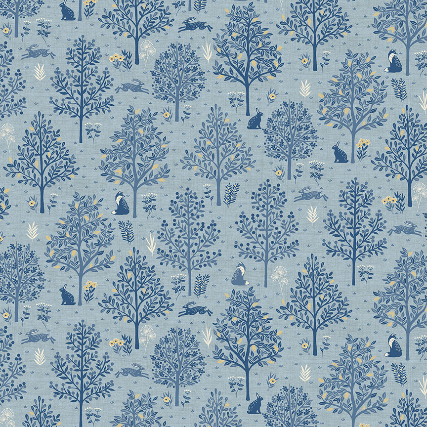 Makower UK - Hedgerow - Trees - Blue