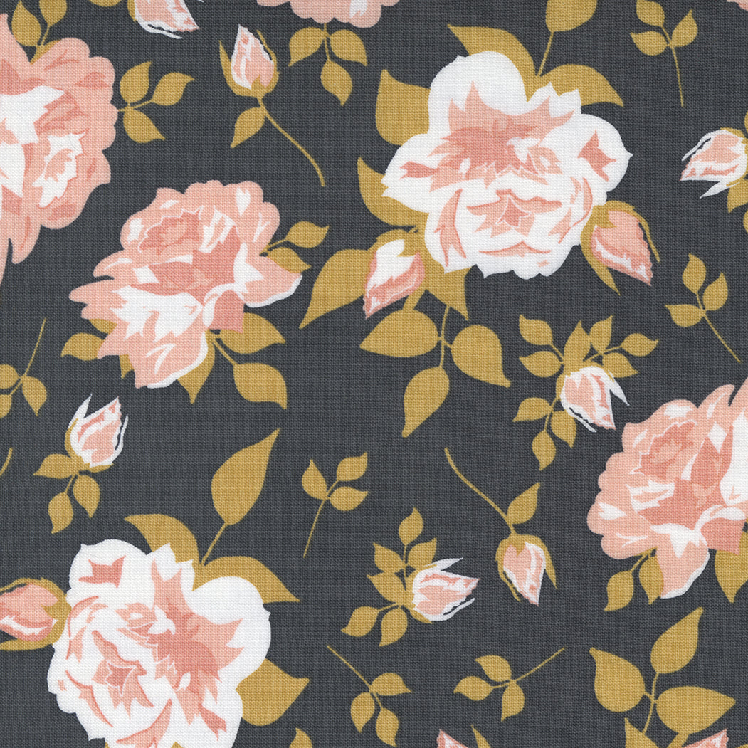 Moda - Sweetfire Road - Midnight in the Garden - Vintage Roses - Charcoal