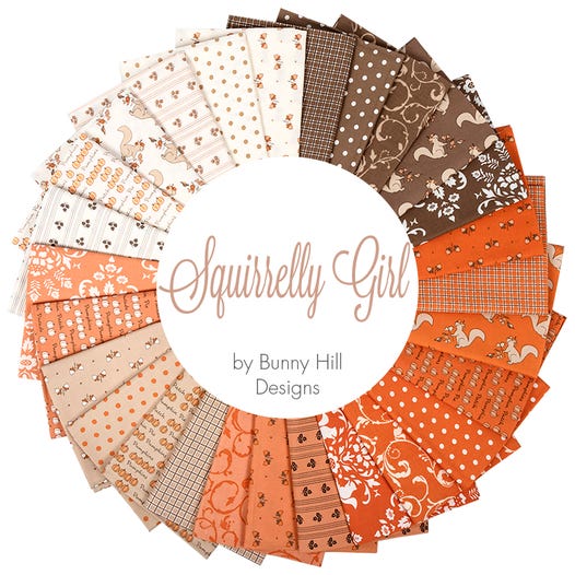 Moda - Bunny Hill Designs - Squirrelly Girl – Mini Charm Pack