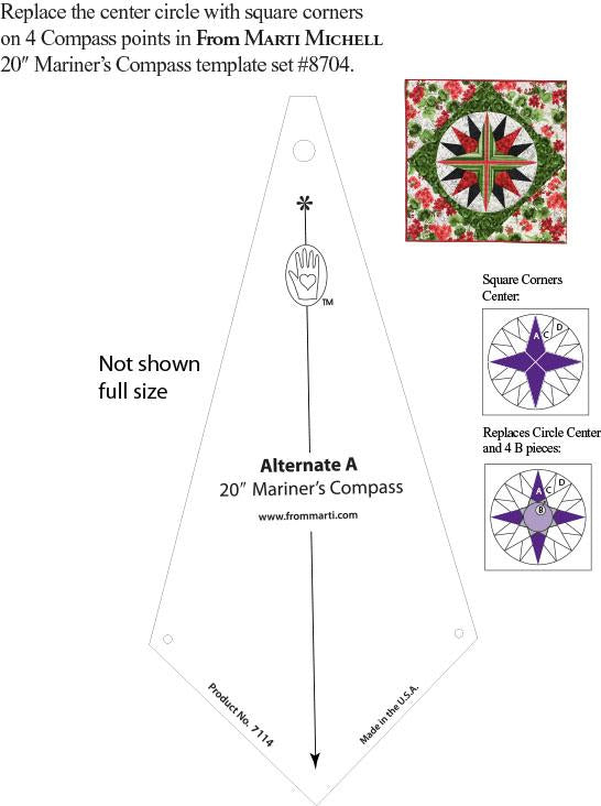 20" Mariner's Compass Template Set - Marti Michell