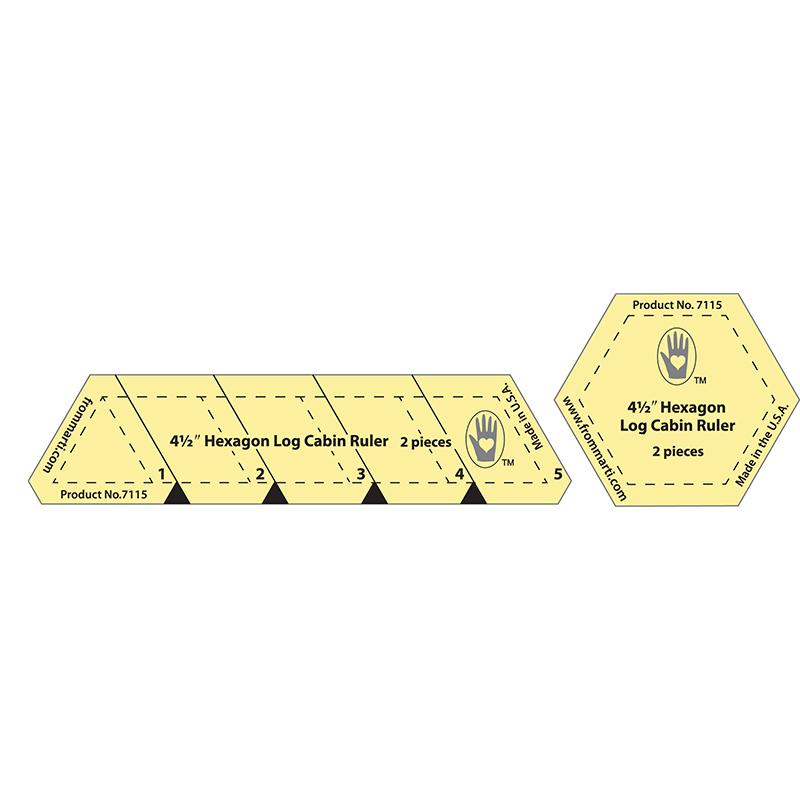 Hexagon Log Cabin Template Set - Marti Michell