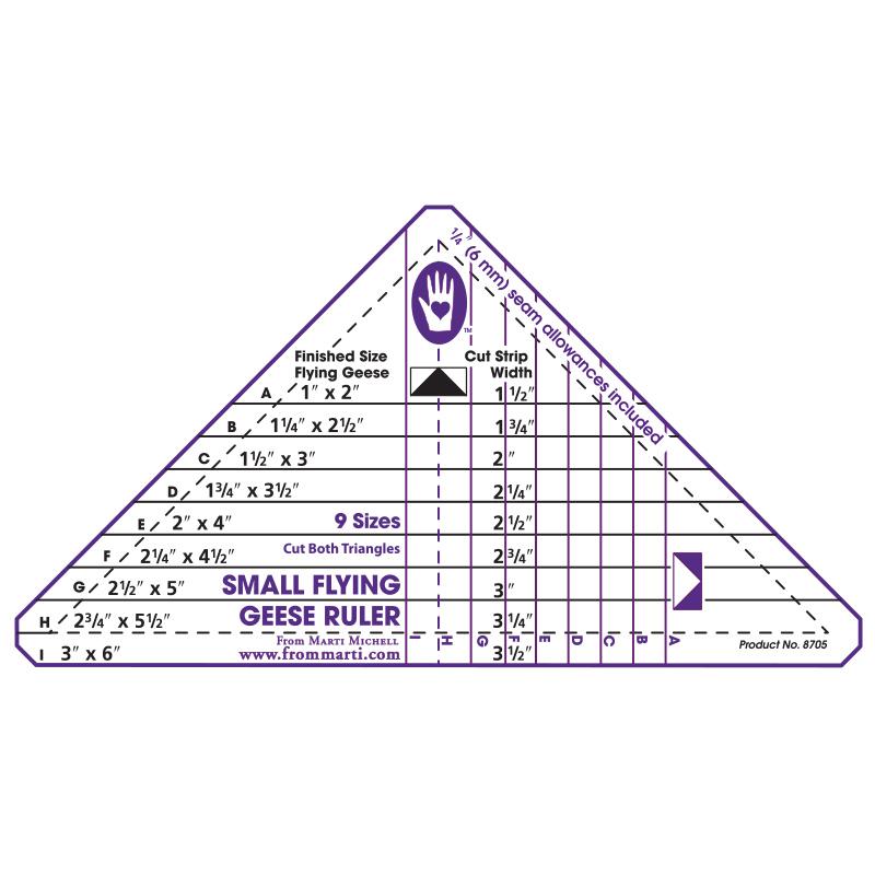 Bird Ringing Ruler Flying Geese Ruler (Small) - Marti Michell – Shop GnomeAngel Australia