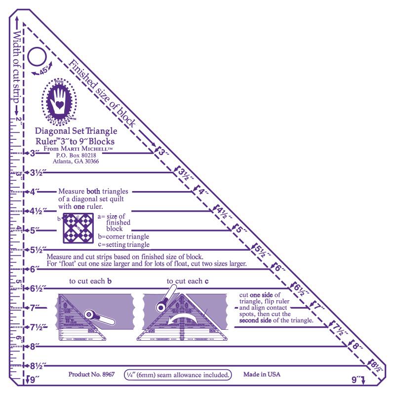 Diagonal Set Triangle Ruler - Small - Marti Michell – Shop GnomeAngel ...