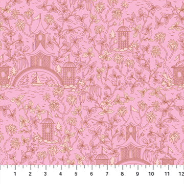 Figo Fabrics - Kathy Doughty - Kindred Sketches - Teahouse - Primrose