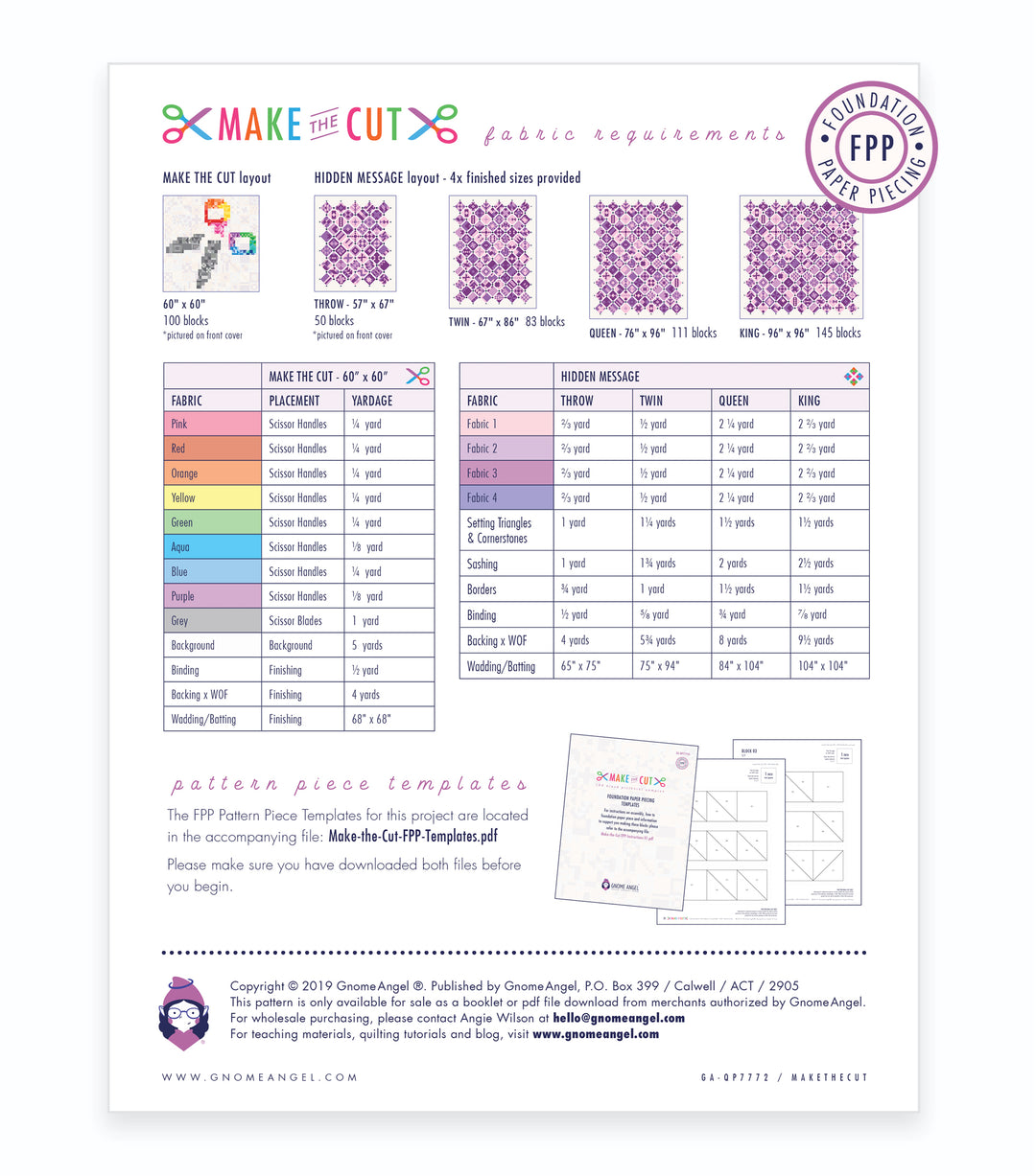 PATTERN: MACHINE PIECE PDF - Make the Cut: 100 Block Pictorial Quilt Sampler