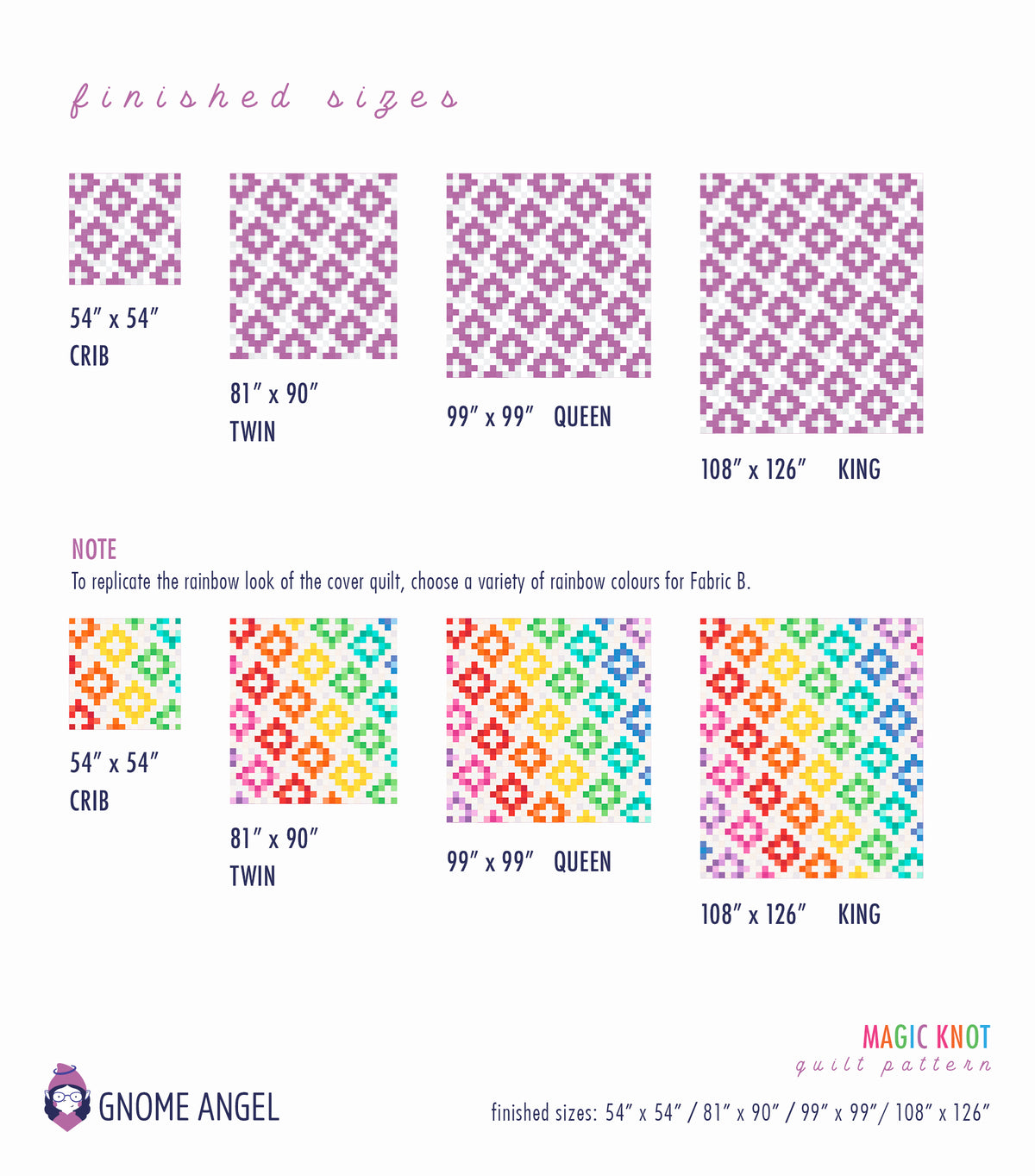 PATTERN: Magic Knot Quilt Pattern – Shop GnomeAngel Australia