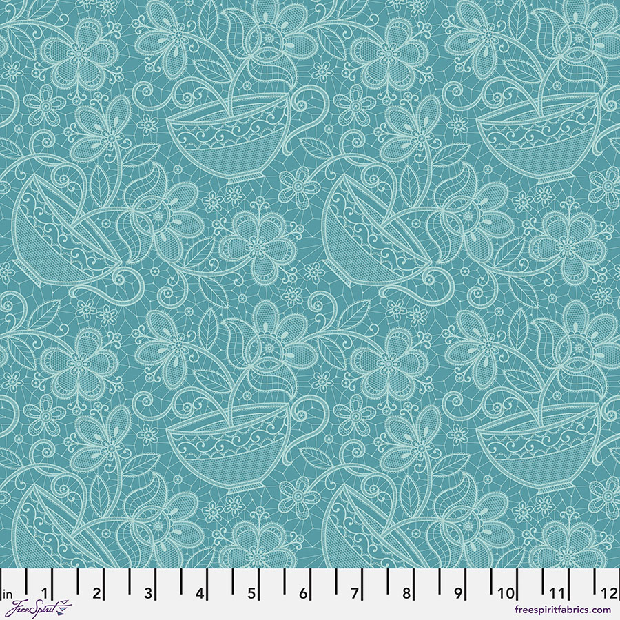 Free Spirit Fabrics - Stacy Peterson - Belle Epoque - Society - Teal